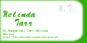 melinda tarr business card